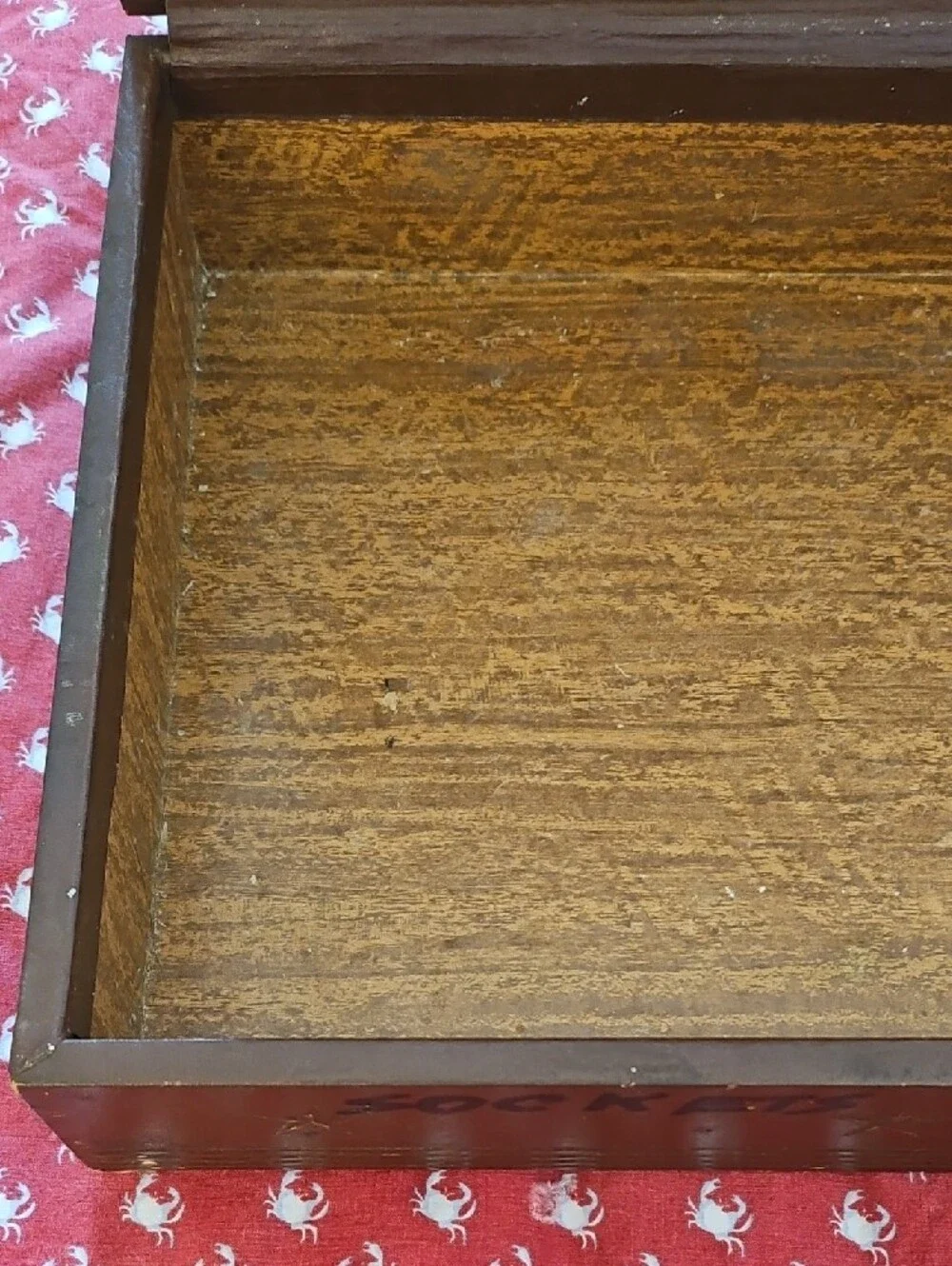 Brown Decorative Leather abd Wooden Box with Gold Eagle Emblem